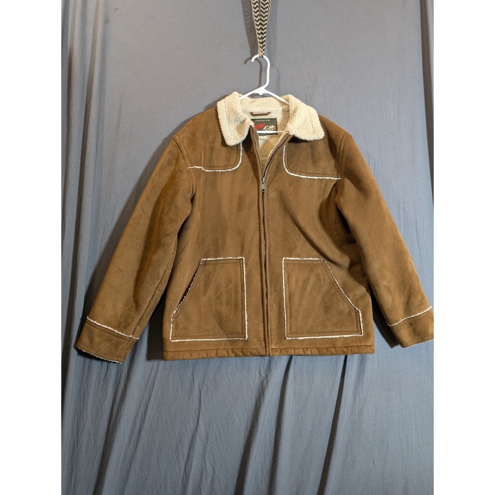 Old Navy Vintage Men's Jacket Color Brown Long Sleeve Size Large Zipper